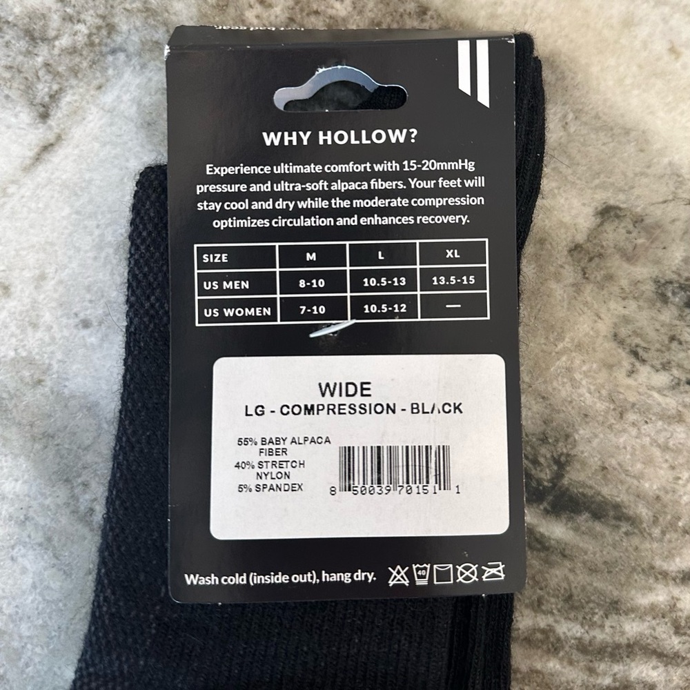 NWT Holloway Compression Athletic, Ski Socks - Black, unisex - Picture 2 of 9